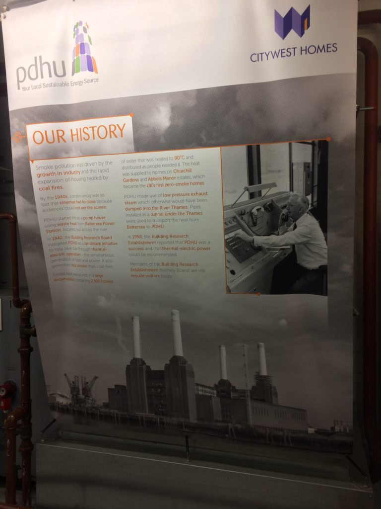 PDHU's information board about the history of the scheme
